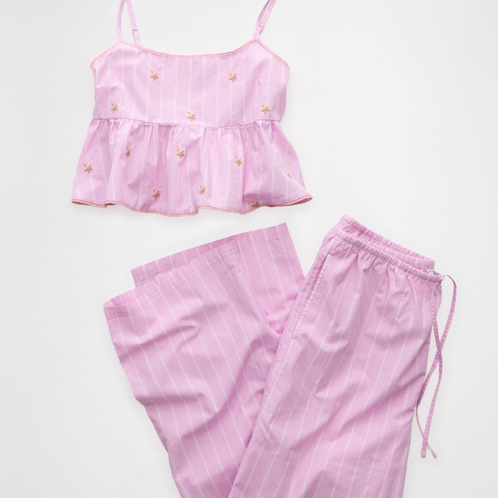 Aerie x Summer I turn pretty Pink Floral Women's Sleepwear Set